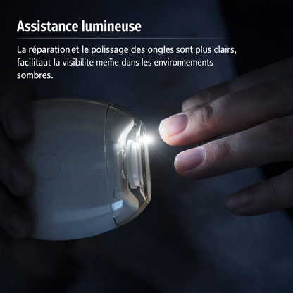 Coupe-Ongles Électrique Automatique 2-en-1 – Lime et Taille-Ongles Bébé & Adulte avec Lumière LED