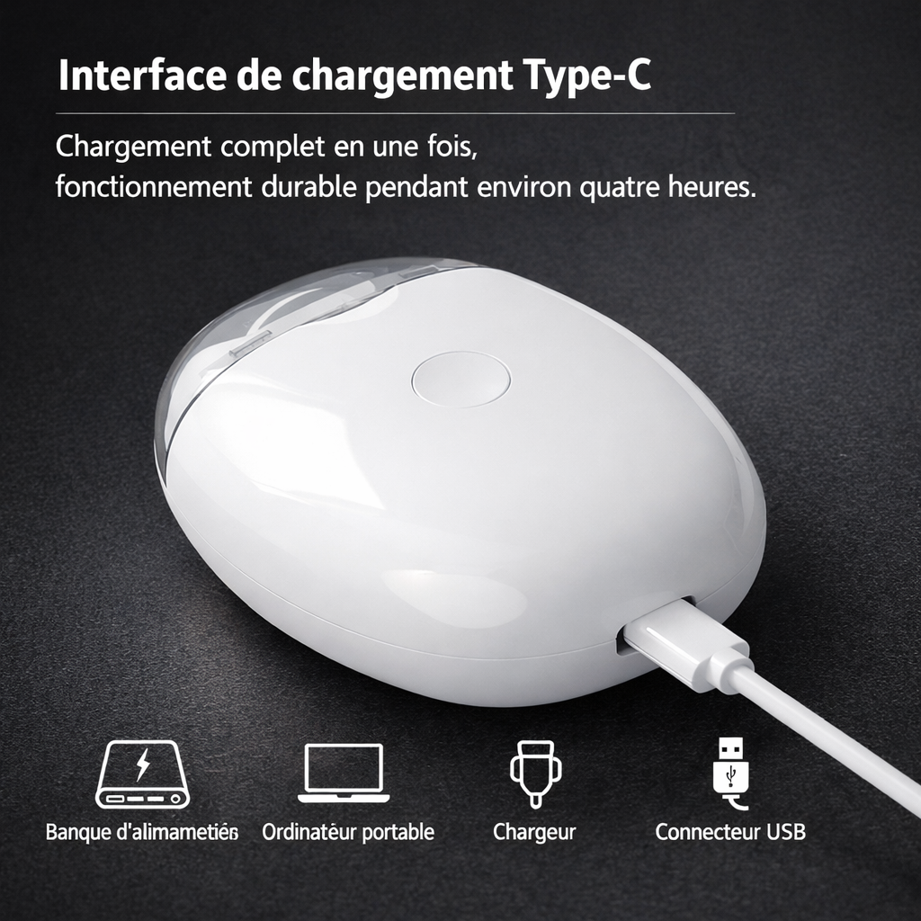 Coupe-Ongles Électrique Automatique 2-en-1 – Lime et Taille-Ongles Bébé & Adulte avec Lumière LED