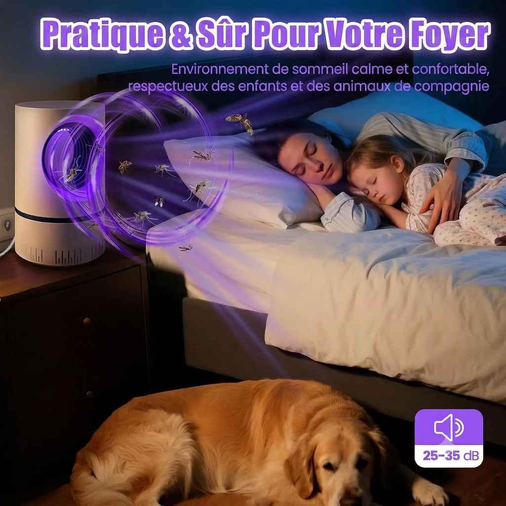 Lampe Photocatalytique Anti-Moustique USB | Protection Maison & Bébé