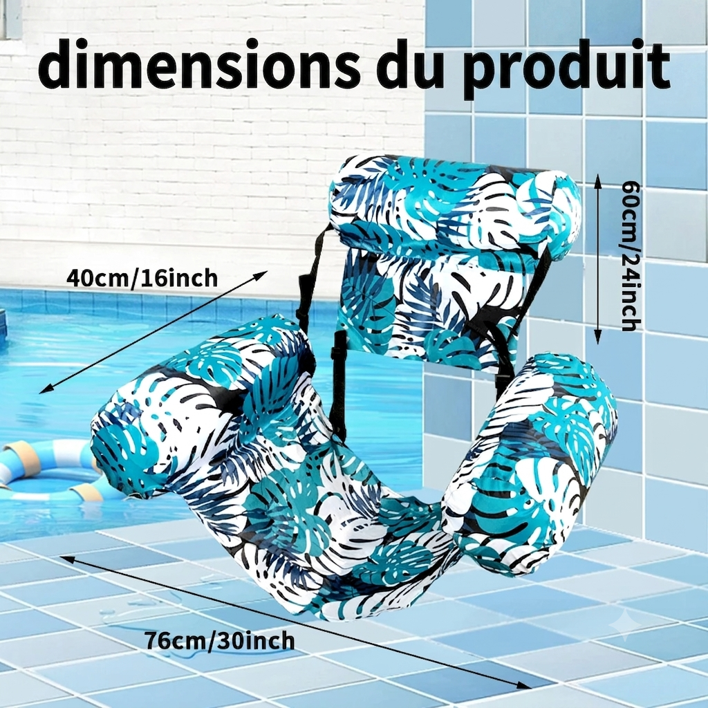 Transat Flottant de Piscine Premium – Confort, Relaxation et Bain de Soleil dans l'Eau