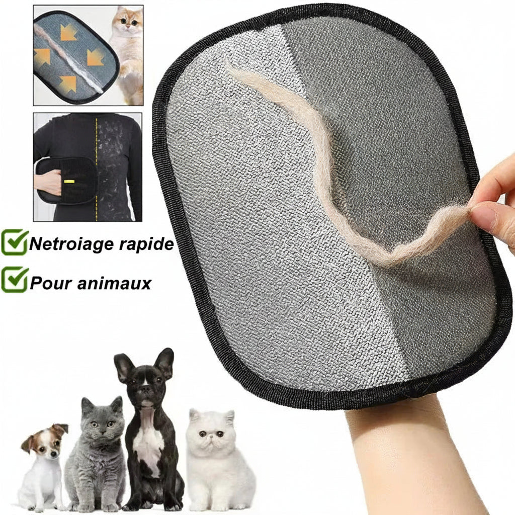 Gant Épilateur Anti‑Poils – Nettoyage Rapide pour Vêtements, Canapés et Animaux