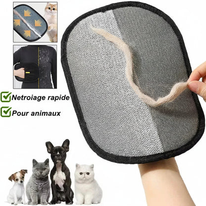 Gant Épilateur Anti‑Poils – Nettoyage Rapide pour Vêtements, Canapés et Animaux