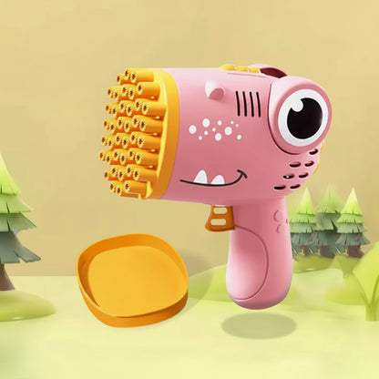 Pistolet à Bulles Dinosaure – 40 Trous, Effet Ultra‑Mousse, Jouet Électrique pour Enfants